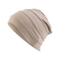 thumbnail image 2 of MSJUHEG Head Scarves for Chemo,Turbans,Hair Scarf,Chemo Headwear,Head Wraps,Cotton Pullover Head Hat Sleeping Hat Chemotherapy Hat Bottom Hat Khaki One Size, 2 of 3