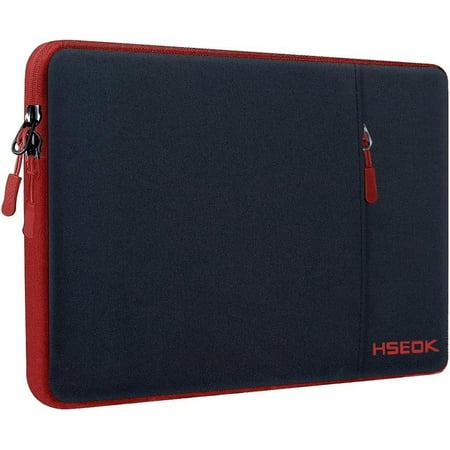 Laptop Case 15.6 Inch Sleeve, Shockproof Protective Water Repellent with Accessory Pocket,Compatible Mac Pro 16 inch 2025-2019, Sleeve Bag for Most 15 Notebooks,Black&Red