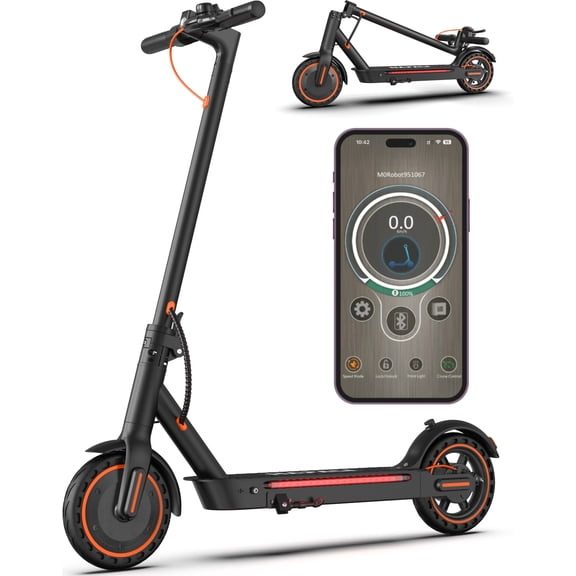 Electric scooters for adults, 550W motor, 19 mph & 19 miles, foldable with side light & app​