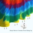 thumbnail image 6 of Colorful Rainbow Tie Dye Spiral Pattern Shower Curtain 36"x72" ,Bathroom Decorative Shower Curtains Set with 12 Hooks,Modern Waterproof Washable Shower Curtain, 6 of 6