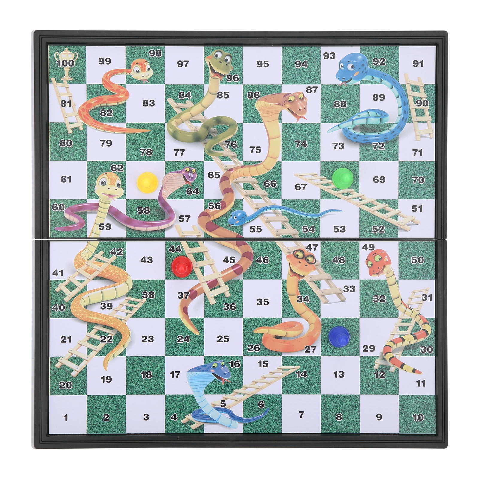 Tbest Foldable Chessboard Magnetic Snake Ladder Chess Board Game Set With  Chess Pieces Dice Children Toys | Walmart Canada