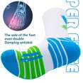 thumbnail image 2 of 1 Pair Long Socks Non-slip Ankle Protection Comfortable Wear-resistant High Elasticity Foot Protector Shockproof Sweat Absorption Basketball Socks for Jogging-Green & White,One Size, 2 of 8