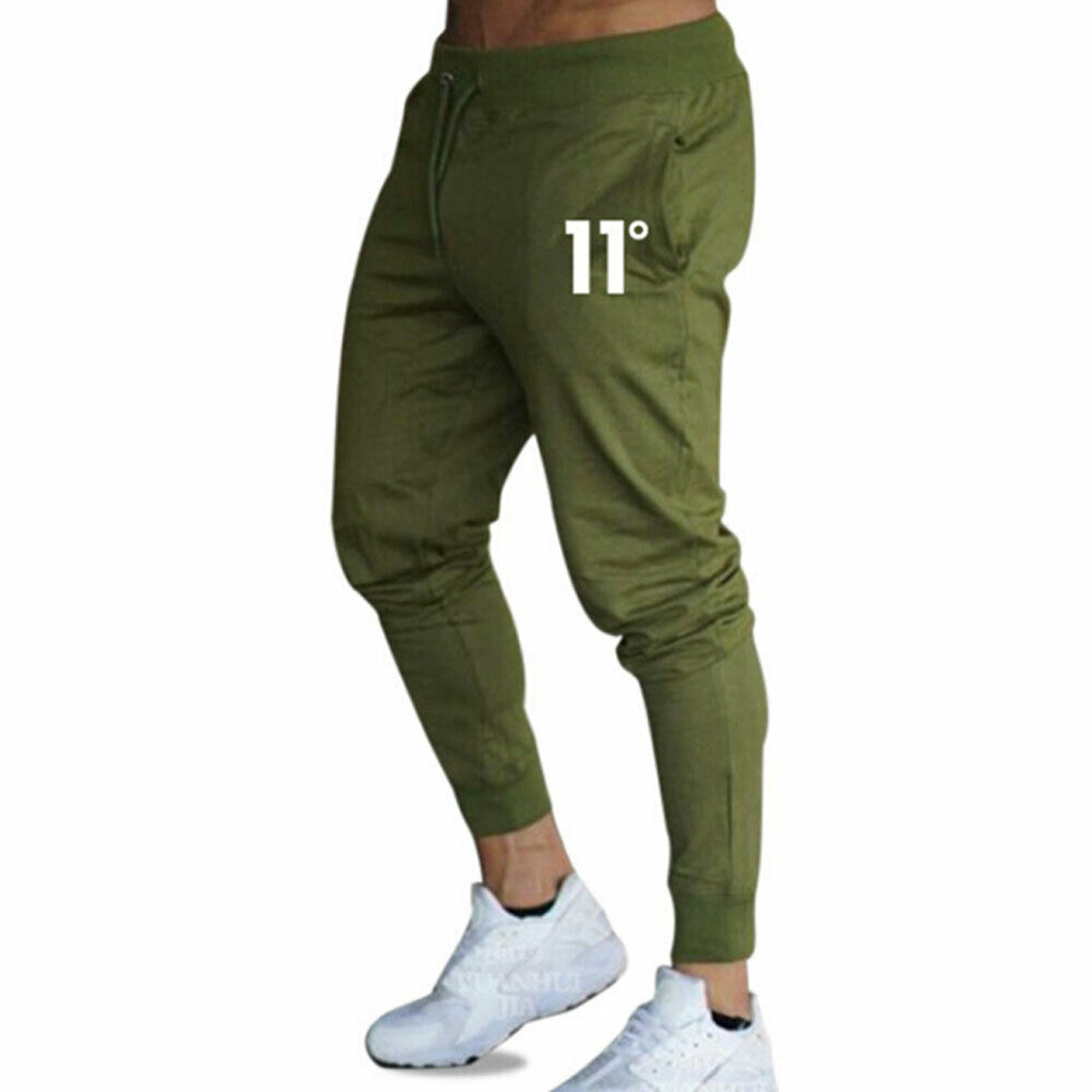 Mens Gym Slim Fitness Trousers Tracksuit Bottoms Skinny Jogger Sweat Wear Pants