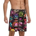 thumbnail image 2 of Sikiie Monstrous Cartoon Characters Mens Pajama Shorts, Lounge Pant, Men's shorts，Sleep Pj Shorts for Men-3X-Large, 2 of 6