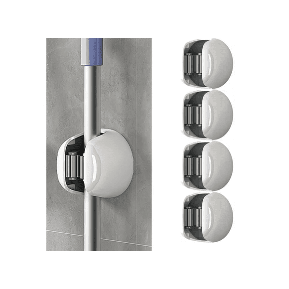 Organizador Escobas Estante Colgador 4pcs Soporte Multiusos Xtellar blanco