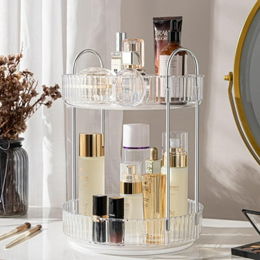 Rotating Makeup Organizer, 360° Spinning Makeup Storage Holder Rack, Dresser Bathroom Organizer Countertop, Large Capacity Perfume Skincare