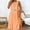 Orange, variant on Rvasteizo Striped Print Casual Dresses for Women Round Neck Sleeveless Patchwork Thin Summer Casual Outfit