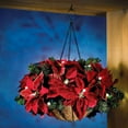 thumbnail image 4 of Christmas Poinsettia basket decoration Hanging Artificial Flowers Basket, Hanging Plant, Flowers, Faux Flower Arrangement for Ou, 4 of 6