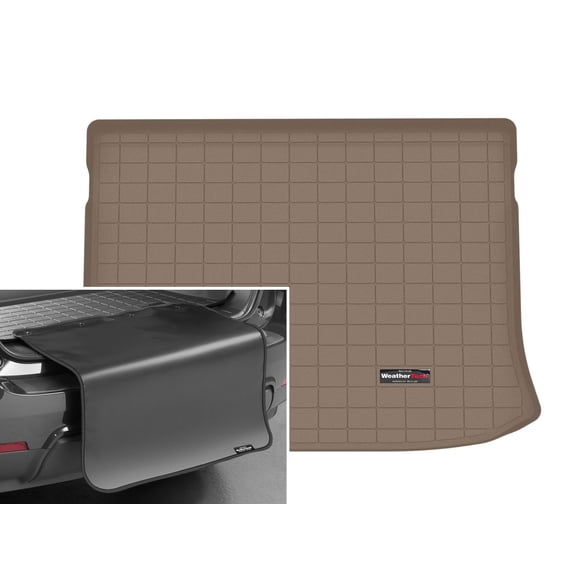 WeatherTech Cargo Trunk Liner with Bumper Protector compatible with 2016-2020 Buick Envision - Trunk With Bumper Protector, Tan