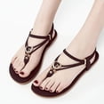 thumbnail image 7 of Ablanczoom Womens Sandals Clip toe Rhinestone Summer Flat sandal, 7 of 7