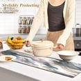 thumbnail image 2 of FREEAMG Unique Luxurious Marble Long Trivet Table Runner Non-Slip Heat Resistant Table Protector Waterproof Easy to Clean Abstract Hot Pads Pot Holder Table Mats, 2 of 7