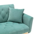 thumbnail image 6 of Accent Sofa, Mid Century Modern Velvet Fabric Couch, Convertible Futon Sofa Bed, Recliner Couch Accent Sofa Loveseat Sofa with Gold Metal Feet for Living Room Bedroom Office Small Space, Mint Green, 6 of 9