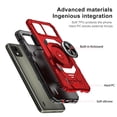 thumbnail image 4 of Compatible for Nokia C110 Case w/Tempered Glass Screen Protector [Military Grade] Ring Car Mount Kickstand Shockproof Hard Phone Case - Red, 4 of 7