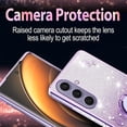 thumbnail image 4 of for Samsung Galaxy S25 Plus (Not S25) 6.7" Case, Flowers Floral Design Bling Clear Glitter Sparkle Diamond Soft TPU Silicone Cover with Ring Kickstand for Samsung Galaxy S25 Plus HSF-Purple, 4 of 14