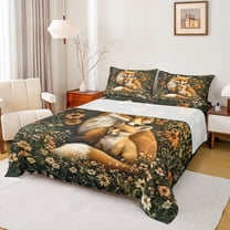 Manfei Hippie Animal Fox Full Size Sheets, Rustic Mandala Groovy Flower Bed Sheets, Teens Boys Girls Kids Sheet Sets, Luxury Bedroom Decor, 4 Pieces