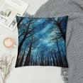 thumbnail image 2 of COMIO  Throw Pillow Covers Trees at Night Facing The Starry Night Sky,Decorative Accent Pillow Cases for Couch Bed and Living Room, 2 of 5