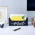 thumbnail image 4 of duomi-Premium Smoky Gray Acrylic Mail Holder with Decorative White Cursive Mail Label, Modern Wall Mounted or Tabletop Mailbox, Letter Storage Organizer Box, 4 of 4