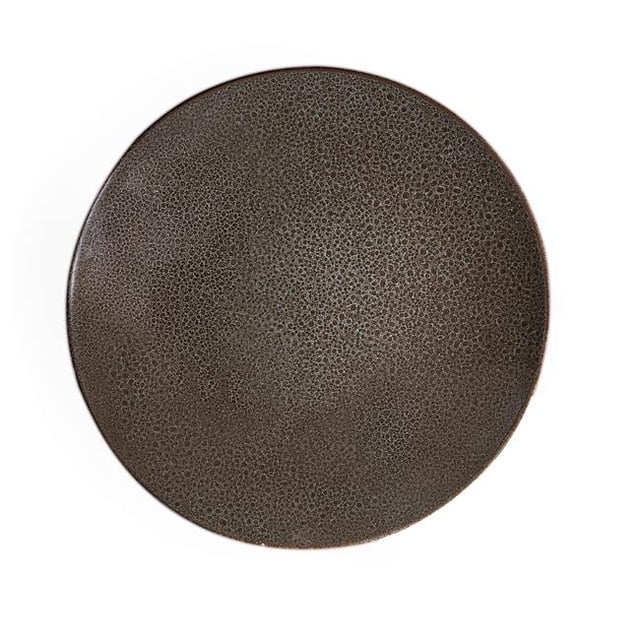 12.5 in. Organic Art Coupe Service Plat Rond&44; Gris