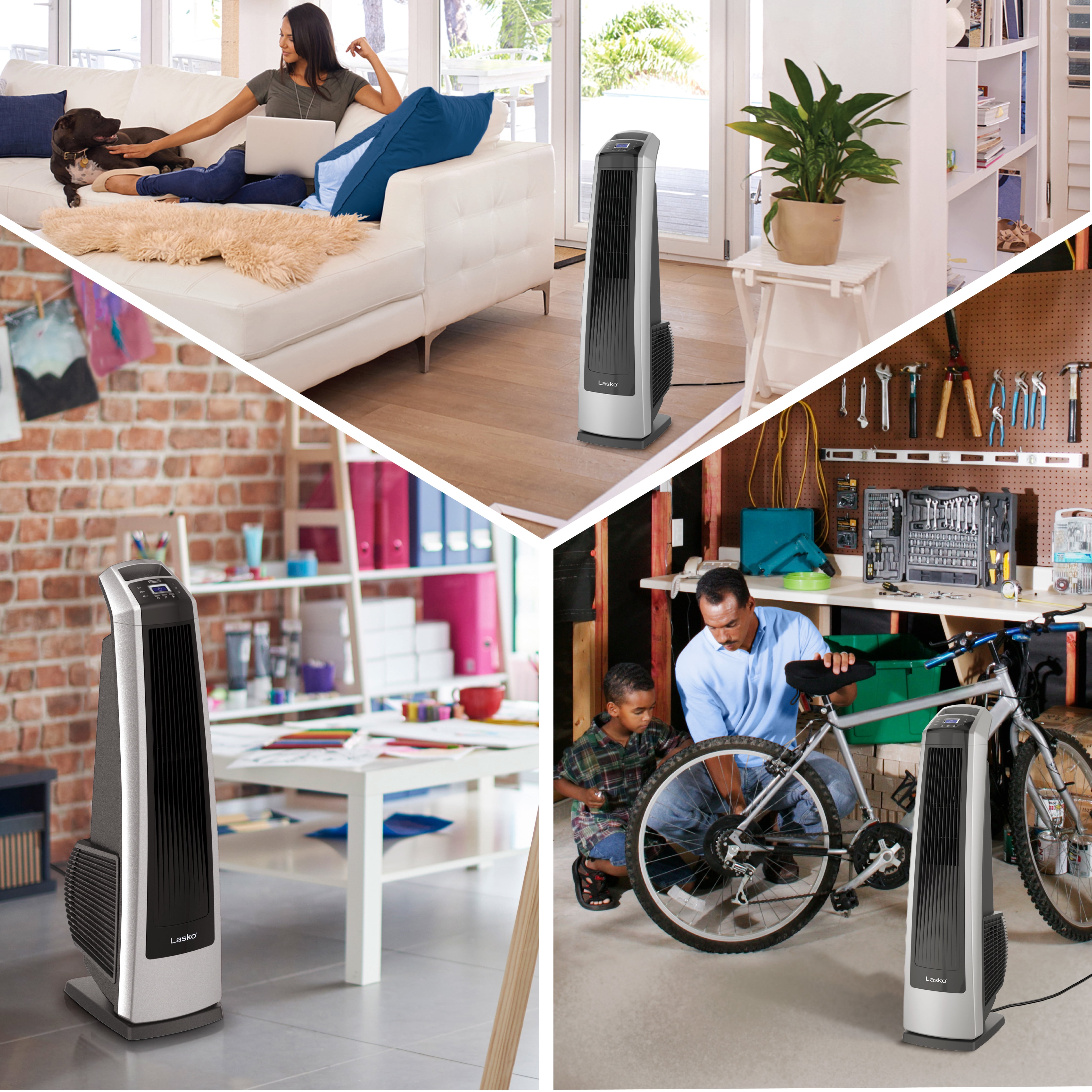 Lasko High Velocity 35 in. 3 Speed Oscillating Tower Fan with Timer and  Remote Control, U35115 - Walmart.com