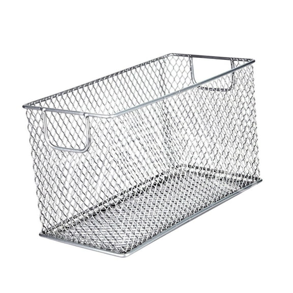 TISHITA Mesh Wire Storage Basket CD Storage Box Container Office Desk Basket Mesh Open Storage Bin, for Bathroom Pantry Home Cabinets
