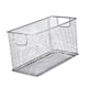 thumbnail image 1 of Organizador de cesta de almacenamiento de alambre de malla Organización de suministros de oficina Cesta de alambre Mesh Bin de almacenamiento abierto Plata, 1 of 8