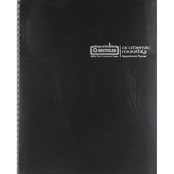 House of Doolittle 2018-2019, Monthly Planner, Academic, Black Cover, 8.5 x 11 Inches, July - August (HOD26502-19)