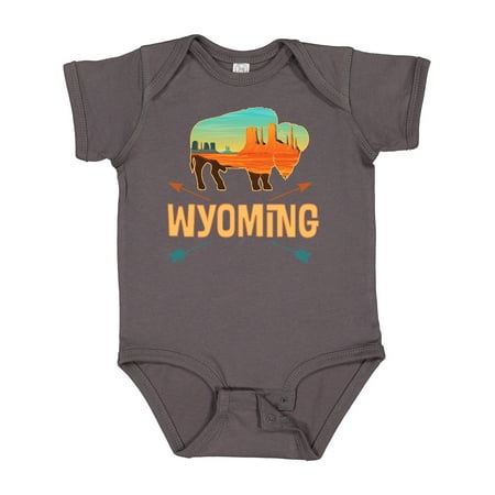 

Inktastic Wyoming Vacation Buffalo Silhouette Gift Baby Boy or Baby Girl Bodysuit