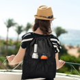 thumbnail image 4 of Yazoeia Drawstring Backpack, Waterproof Sports Drawstring Bag Drawstring Gym Bag for Women, Multi Pockets Drawstring Bags (black) CJC912-144716, 4 of 6