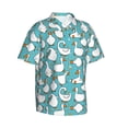 thumbnail image 2 of Uemuo Cartoon Funny Goose Printed Regular Fit Short Sleeve Casual Hawaiian Shirt for Men,Aloha shirt,Tropical shirt,Floral print shirt,Vacation Beach shirt-3X-Large, 2 of 9