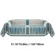 thumbnail image 3 of Funda de Sofá Multifuncional de Poliéster Lyx2408051043 | Diseño de Rayas Gruesas de Doble Cara con Flecos | Decoración para El Hogar En Tonos Azul y Verde | Protege Sofás, Sillas y Sillones Reclinab, 3 of 6