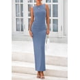 thumbnail image 4 of PRETTYGARDEN Women's Summer Semi Formal Midi Dresses Sleeveless Ruched Bodycon Long Elegant Cocktail Wedding Guest Dress, 4 of 8