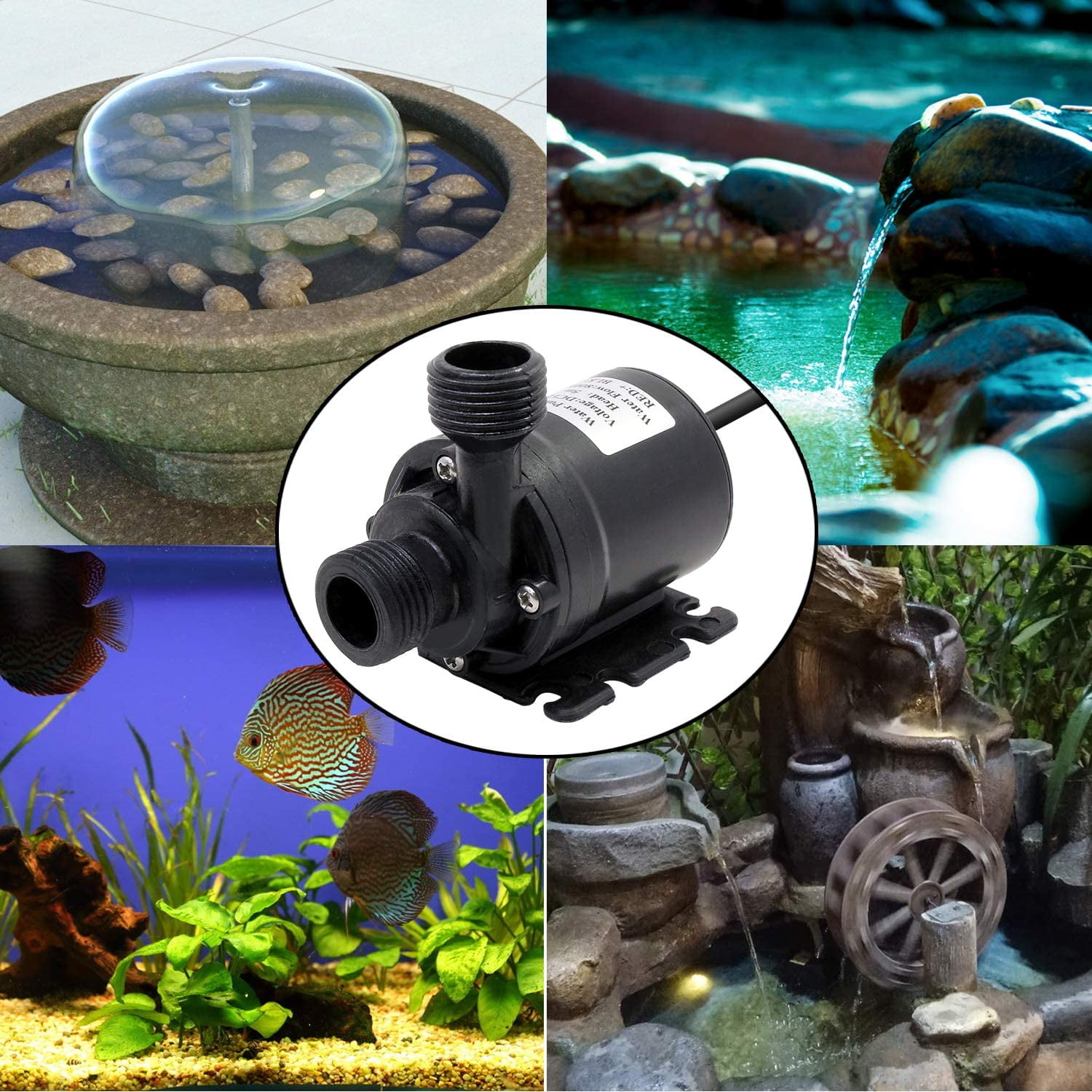 Brushless 10000LPH 220V Submersible Pond Amphibious Aquarium Fish Tank  Pump 