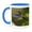 Blue/White, variant on 3drose, Copper-rumped Hummingbird, 11oz Two-tone Red Mug