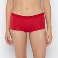 thumbnail image 1 of Boyshort Pantie with Cozy Trim in Crimson, 1 of 5