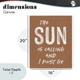 thumbnail image 4 of Stupell Industries Coastal Sun Is Calling Must Go Canvas Art, 16 x 20, by Lettered and Lined, 4 of 8