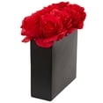 thumbnail image 3 of Nearly Natural Roses Silk Arrangement in 9"H Black Vase, 3 of 3