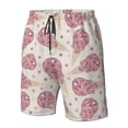 thumbnail image 6 of Uemuo Sparkling Ice Cream Pattern Men's Swim Trunks Hawaiian Beach Bathing Suit Swimsuits Beach Quick-Dry Shorts with Pockets-X-Large, 6 of 9