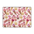 thumbnail image 7 of Area Rugs For Living Room Decor - Ice Cream Cake Print Pink Soft Anti Slip Throw Washable Rugs 5x7 For Bedroom, Indoor Carpet For Bedroom Living Room 80x58In, 7 of 7