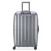DELSEY PARIS Carrousel 28 Large Checked Hardside Expandable Spinner Luggage, Platinum