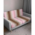 thumbnail image 3 of Pink Wood Grain Couch Cushion Covers Stretch, Washable Sofa Seat Covers Individual Seat Cushion Sofa Slipcovers Brown Vintage Mottled Country Stripes Couch Cover Furniture Protector S-1PCS, 3 of 7