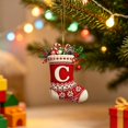 thumbnail image 6 of Stocking Shaped 2D Acrylic Christmas Ornament, Cute Alphabet Personalized Christmas Stocking Ornament for Christmas Tree Home Indoor Party Holiday, 6 of 6