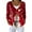 Red, variant on Women's Fashion Long Sleeve Christmas Snowman Snowflake Print Jacket Cardigan for Holiday Party and Casual Daily Wear,Purple,2XL