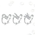 thumbnail image 4 of Starchenie Adjustable Initial Ring for Women 925 Sterling Silver Letters W 26 Alphabet Rings Size 7, 4 of 6