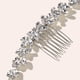 thumbnail image 2 of Peineta nupcial de perlas para boda, accesorios para el cabello de novia de cristal plateado, tocado de hojas para mujeres y niñas, peinetas con flores, plata para mujeres, niñas y novias doradas, 2 of 5