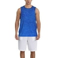 thumbnail image 6 of Rocae Blue Glitter for Men's Basketball Jersey Lightweight and Breathable Athletic Tank Top,Quick-Drying Sports Jersey 3X-Large, 6 of 9