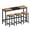 Natural+Black, variant on GZXS 4 Piece Long Bar Table and Stools Set, Industrial Counter Height Dining Set with 3 Backless Stools, for Breakfast Nook/Living Room/Small Space (Natural+Black)
