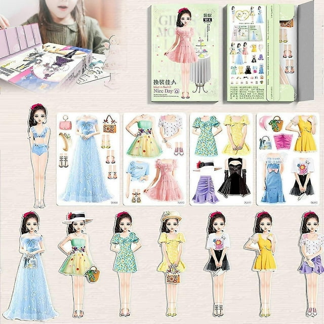 Magnetic Dress Up Baby, Magnetic Princess Dress Up Paper Doll Magnet Dress Up Games, Pretend Travel Playset Toy Dress Up Dolls For Girls Gifts