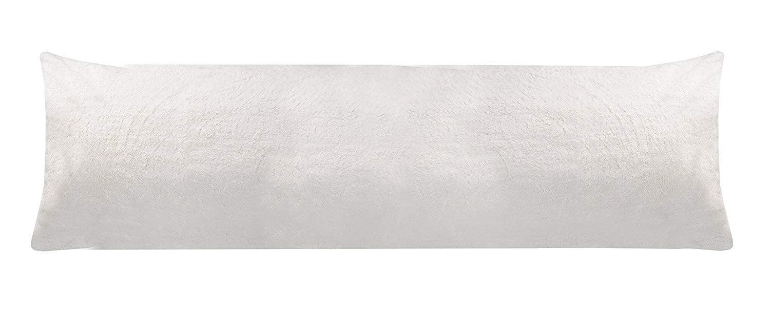 Faux Fur Body Pillow Case, Latte