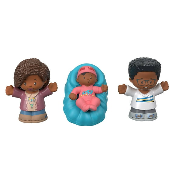 Replacement Parts for Collectible Fisher-Price Little People Big Helpers Family Dollhouse FRM74 - Replacement African-American Figures Dad Mom and Baby