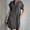 Dark Gray, variant on Ashirexll Summer Dresses for Women Dress Fashion Short Sleeve Slim Solid Color Loose Thin Denim Dress Light Blue M